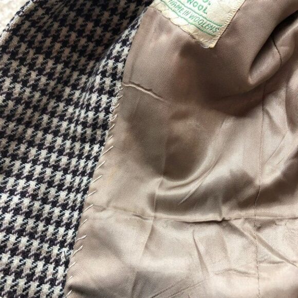❤ - Rosenblum Vintage Brown Houndstooth Blazer - Picture 8 of 12